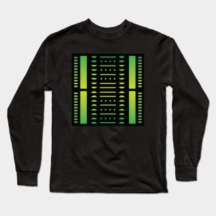 “Dimensional Civilization” - V.6 Green - (Geometric Art) (Dimensions) - Doc Labs Long Sleeve T-Shirt